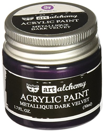 Prima Marketing Finnabair Art Alchemy Acrylic Paint 1.7 Fluid Ounces, Metallique Dark Velvet