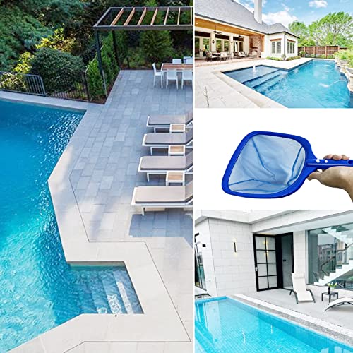 TheStriven Kescher Bodenkescher Fischteich Kescher PoolReinigung Bodenkescher Schwimmbad Abschäumer Poolnetz Feinmaschig Kescher Poolkescher Set Stabil mit 120cm Teleskopstange für Schwimmbad, Teich