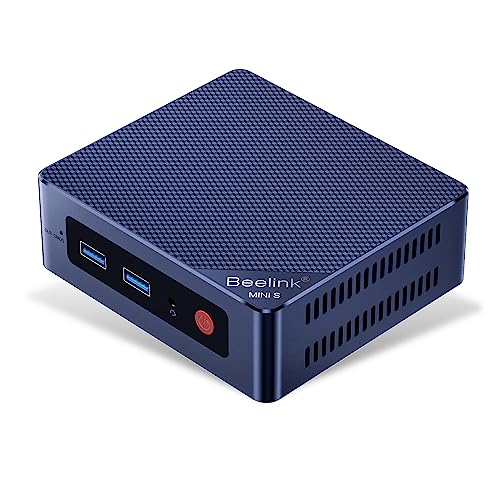 Procesadores de 4 núcleos de 11ª generación N5095 (hasta 2.9GHz) Beelink U59 Mini PC, 8GB DDR4+256GB M.2 SATA SSD Mini computadoras de escritorio, PC pequeña compatible con HDMI 4K, 4 USB3.0/Tipo-C/WiFi 5/BT4.0