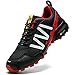 Dhinash Scarpe da Escursionismo Uomo Scarpe da Trekking Scarpe da Trail Running Arrampicata Sportive Scarpe da Passeggio per Esterni Fitness Sneakers Nero Rosso 46EU