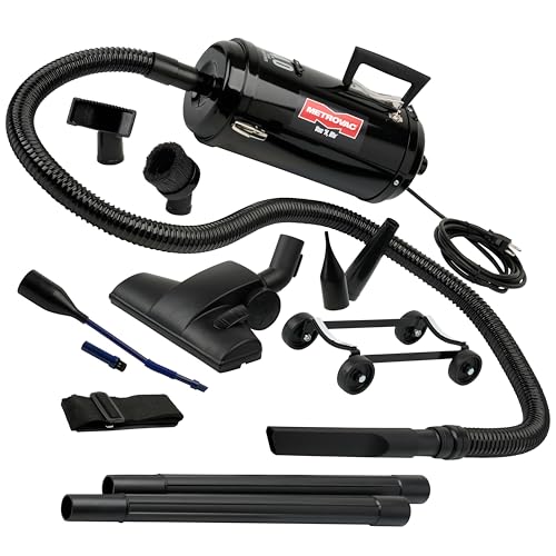 MetroVac Vac N Blo VNB-94BD - 4.0 Peak HP Car Vacuum & Blower, All-Steel Construction, Versatile Automotive Detailing Tool with Attachments, MagicAir Inflator Included
