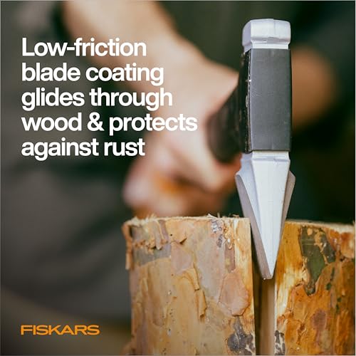 Image of Fiskars X32 Splitting Axe 32 inch, Forged Steel Blade for More One-Strike Splits on Large Logs, Shock-Absorbing FiberComp Handle & Low-Friction Coating for Rust Protection & Easy Removal