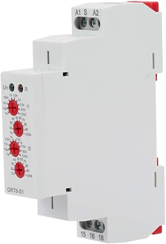 Miniatura 8 de GRT8-S1 Mini Temporizador de ciclo asimétrico ON/Off Repetir Ciclo Tiempo Relé AC/DC 12V-240V (50-60Hz)