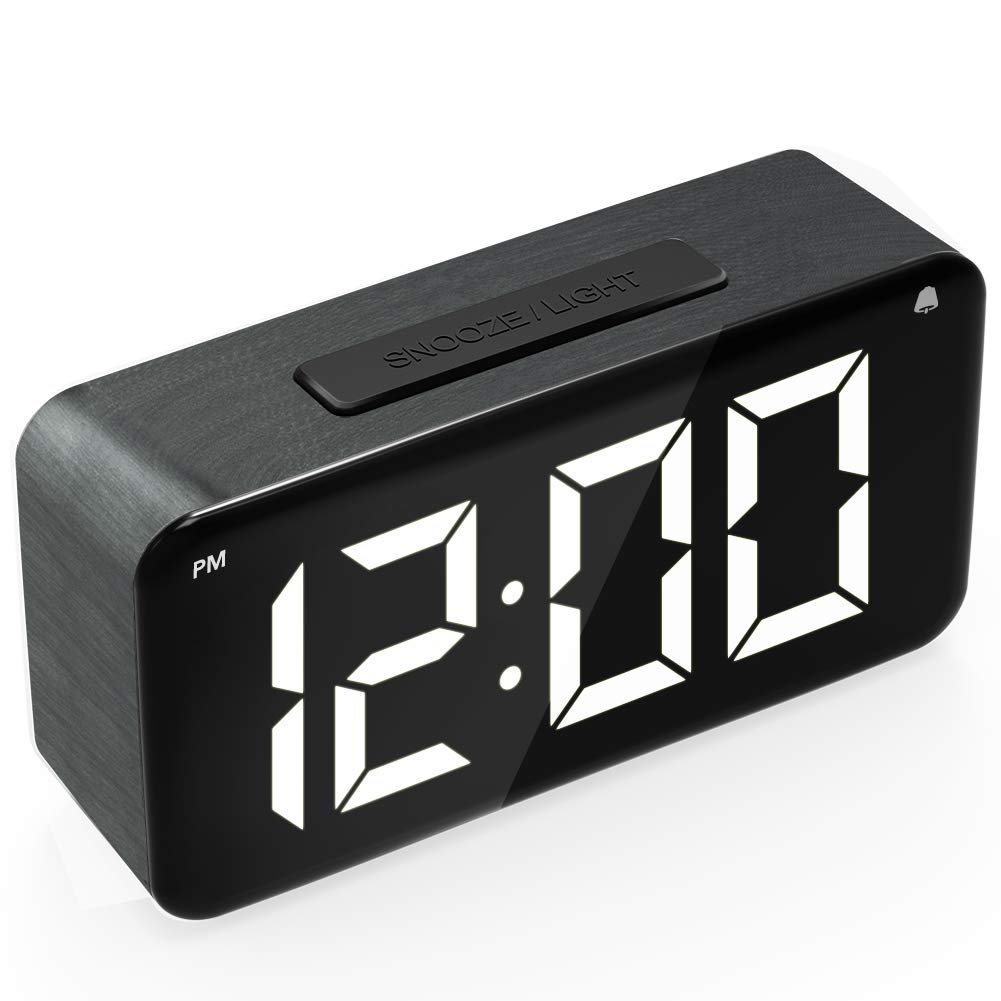 Buy Digital Alarm Clock 6 LED Screen Display Wood Grain 6
