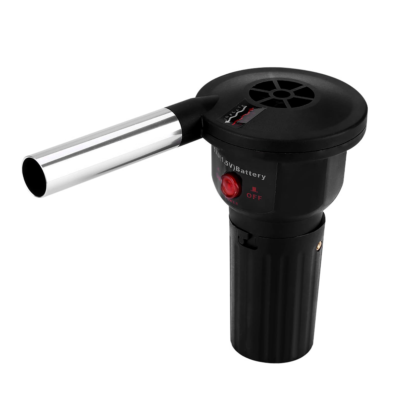Soplador Barbacoa, Ventilador De Parrilla Portátil Alimentado Por Batería Con Control De Velocidad Del Mango Para Barbacoa Al Aire Libre, Picnic, Camping Y Senderismo