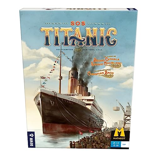 Devir - SOS Titanic, Gesellschaftsspiel, kooperatives Brettspiel, 14 Jahre (BGSOSSP)