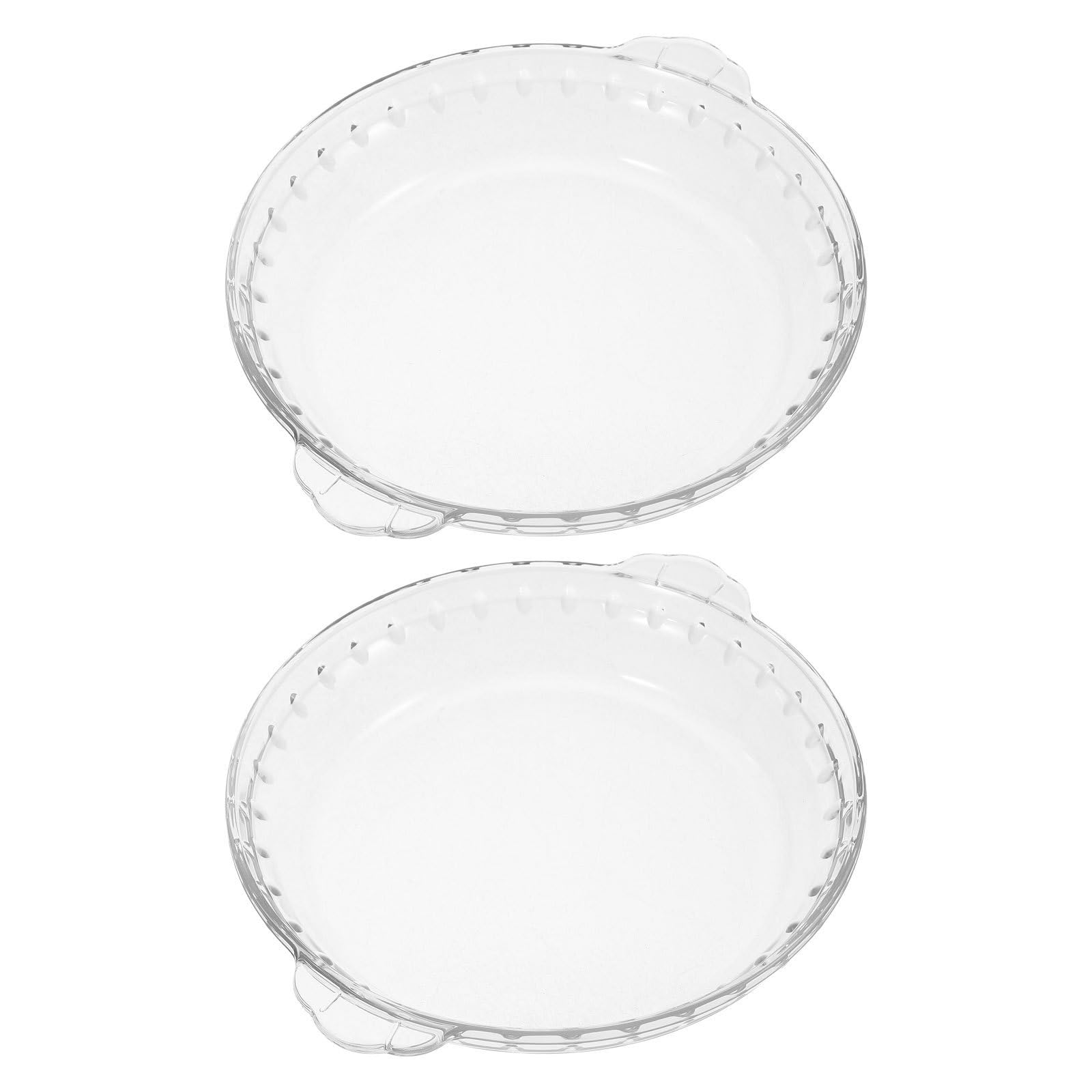 Gatuida Tapa Redonda de Vidrio Resistente al Calor para Microondas 2 Piezas Diseño de Circulación de Vapor, Cubierta Antisalpicaduras Adecuado para Cocinar y Servir en Casa