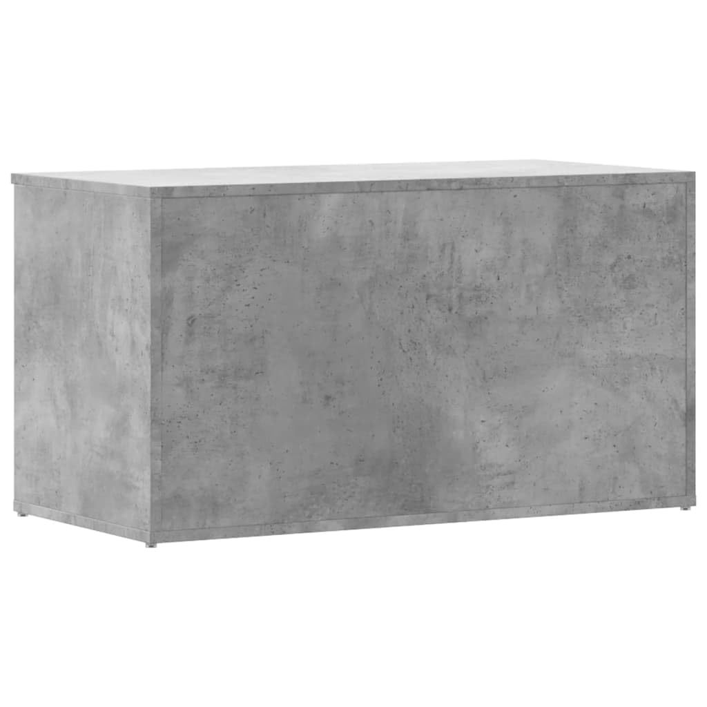 Aufbewahrungstruhe Betongrau 84x42x46 cm Holzwerkstoff | Multifunktional als Couchtisch nutzbar, Stauraum für Kleidung und Spielzeug, pflegeleicht mit feuchtem Tuch