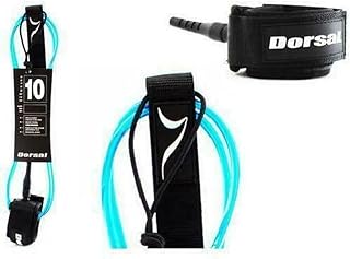 DORSAL Surf Leash for Surfboard Longboard SUP Leg Rope 6' Blue