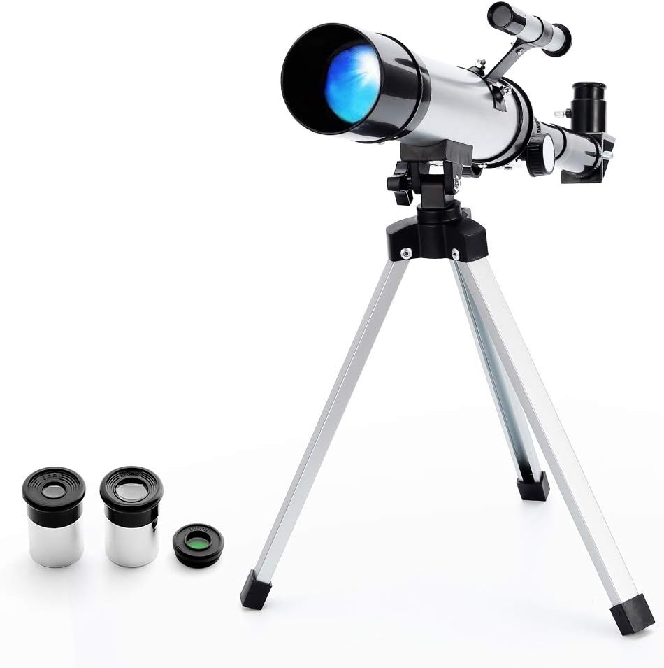 Astronomical Telescope, Zoom 90X HD Outdoor Monocular Space Telescope, 360/50mm Astronomical Telescope for Refractor Scope with Tripod for Kids Beginners - Ranipobo