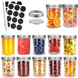 Revkknv 12 Pack Tarros Pequeños 250ml,mini Tarros de Cristal Herméticos