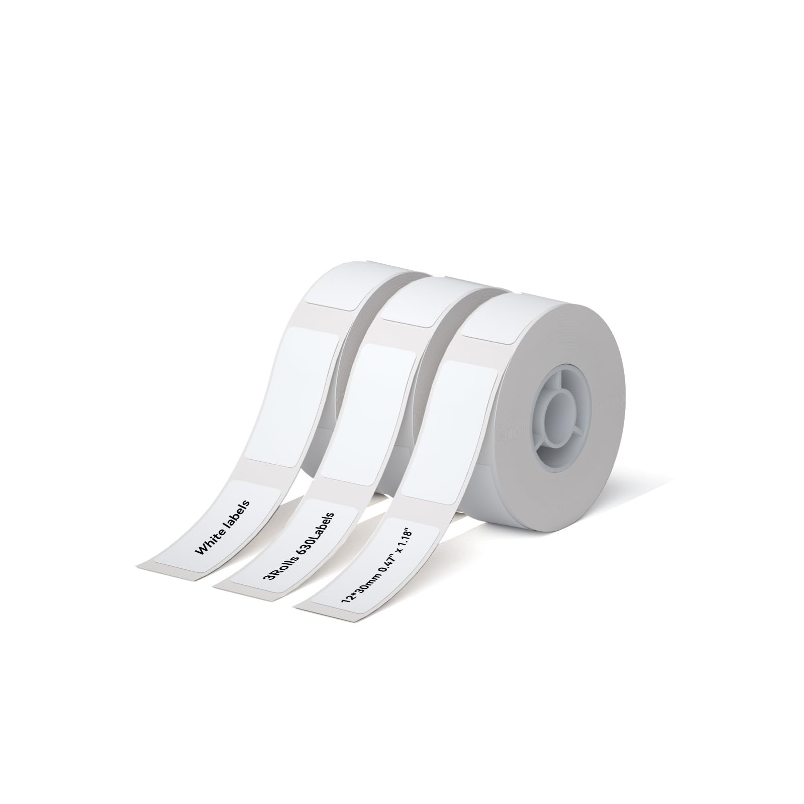 NIIMBOT D11 Label Maker Tape 6-Roll Set - White Thermal Labels In 3 Sizes For D11/D110 Printer