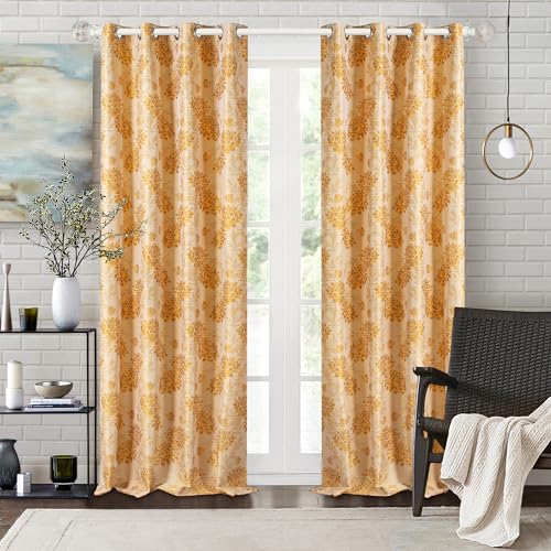Image of Deco Window 44 inch-120 inch Adjustable Rustproof Curtain Rod for Doors & Windows with Brackets, Extendable Iron Metal Pipe Holder with Wood Ball Finials (Ivory,19MM Diameter)