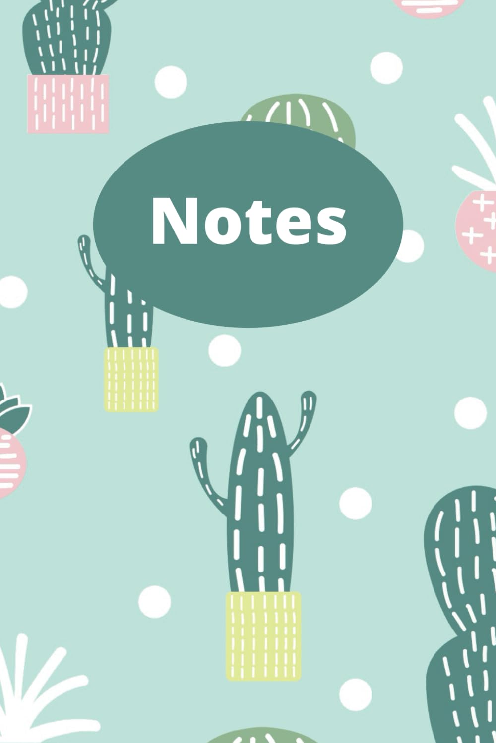 Notebook with Cactus Cover - 6" x 9"