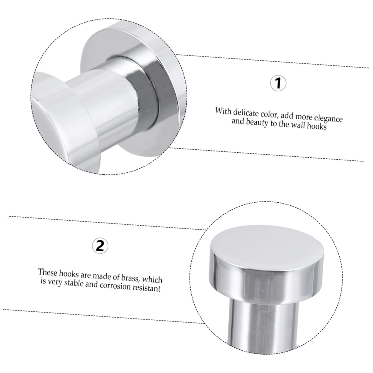 SHINEOFI 4piezas Ganchos Metálicos Para Toallas Unidades Para Baño Con Tornillos Fácil De Instalar Organizador De Hogar