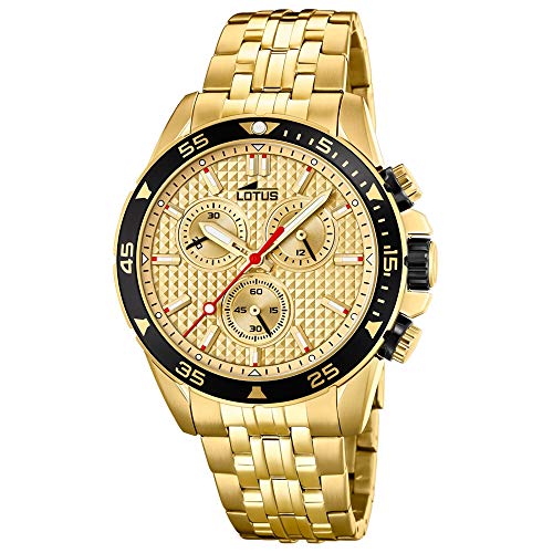 Preisvergleich Produktbild Lotus Herren Chronograph Quarz Uhr mit Edelstahl Armband 18653 / 1