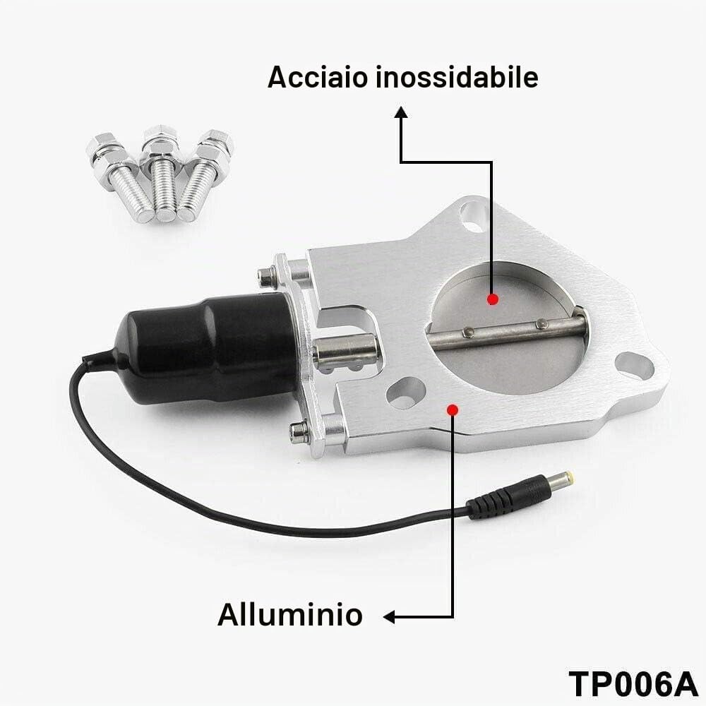 Baceyong, Valvola scarico auto, camion elettrico tubo di scarico valvola elettrica telecomando universale valvola 2,5 pollici
