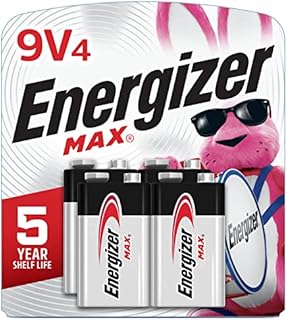 Energizer 9V Batteries, Max Premium 9 Volt Battery Alkaline, 4 Count