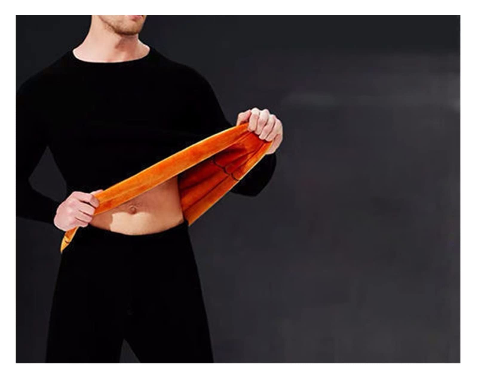 PAXAS Conjunto De Ropa Interior Térmica para Hombres De Invierno Más Terciopelo Traje Térmico Largo De Poliéster Cómodo Y Cálido Johns Ropa Interior Térmica