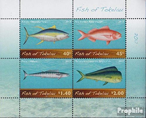 Prophila Collection Tokelau Block 48 (Completa Edizione) 2012 Pesci marini (Francobolli per i Collezionisti) Acqua Animali