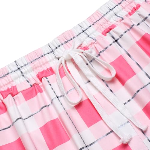 Image of 2 Pack Pajama Shorts for Women Cotton Sleep Shorts Casual Lounge Pants Drawstring Pj Bottoms