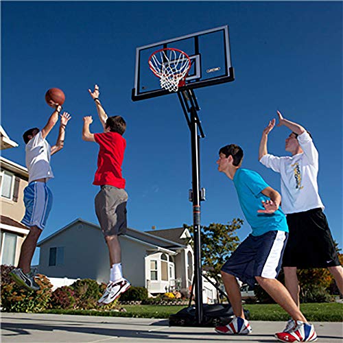 Image of Lifetime 90061 Portable Basketball System, 52 Inch Shatterproof Backboard,Black