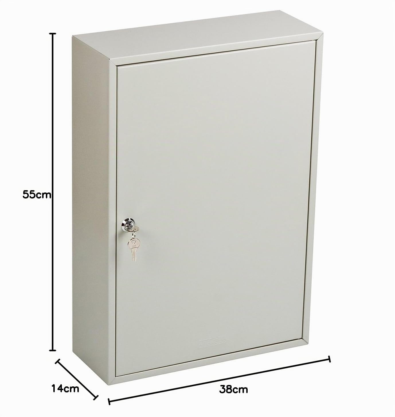 Coffre-fort à clés OfficeForce® pour jusqu'à 150 clés, robuste et verrouillable, en tôle d'acier, extérieur magnétique, barres réglables en hauteur, fixation murale (55 x 38 x 14 cm) (20087)