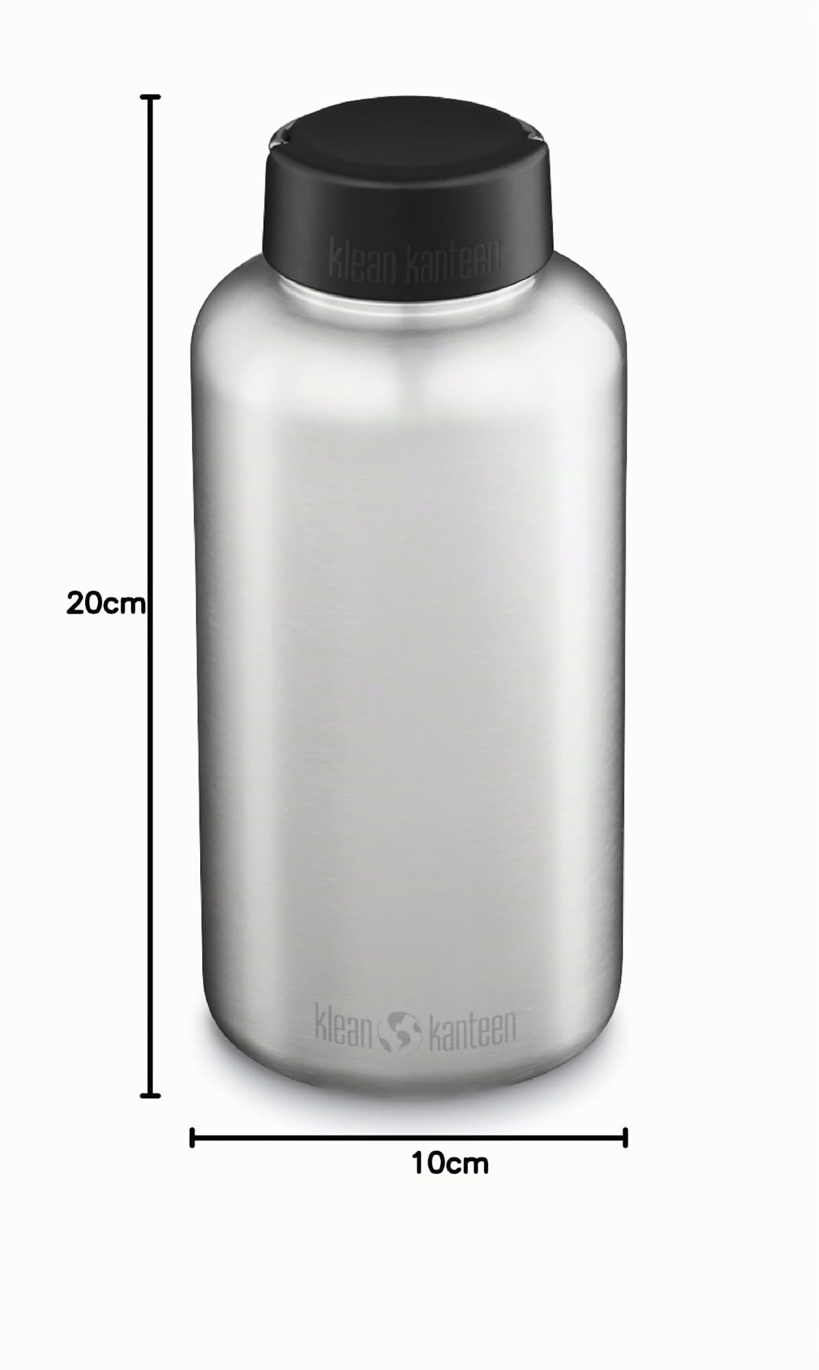 Klean Kanteen Gourde large pour homme en acier brossé Taille unique