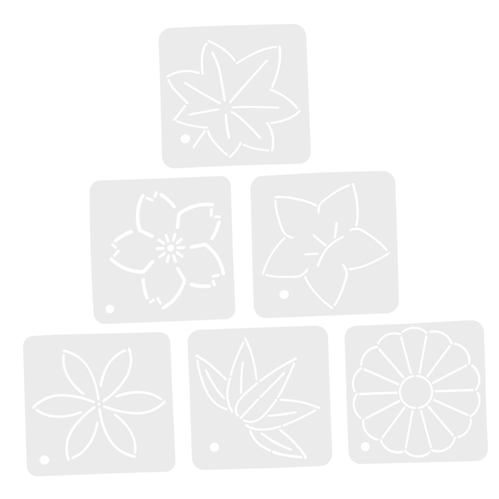 Operitacx 18piezas Plantillas De Acolchado y De Costura Para Patchwork Plantillas De Flores Para Manualidades y Para Del