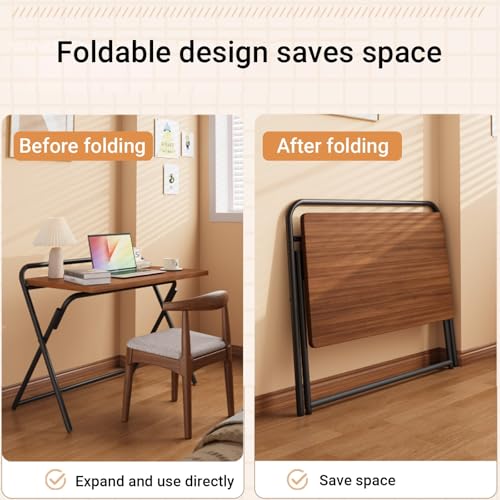 Table d'étude pliable gain de place petit bureau d'ordinateur robuste
