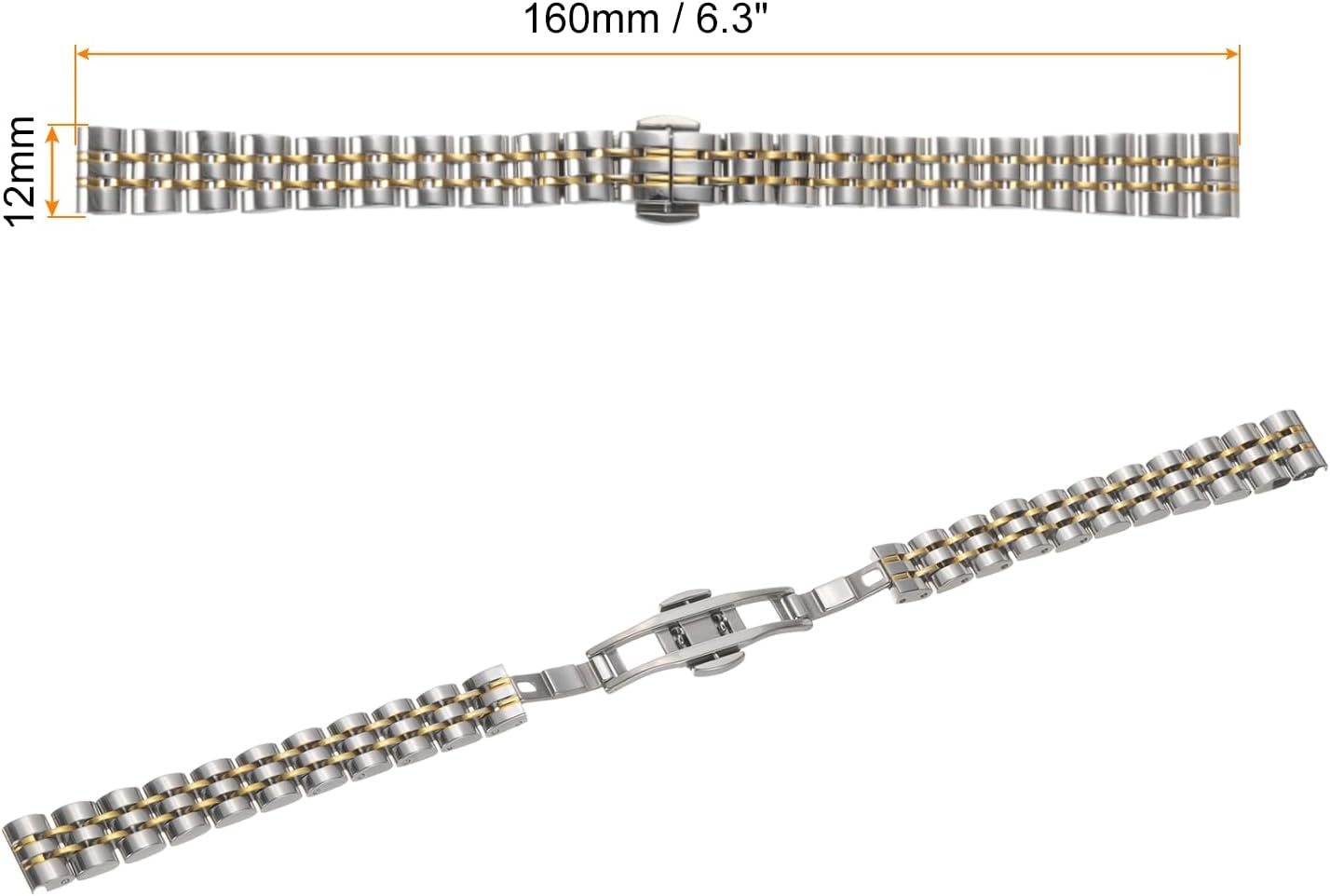 HARFINGTON Stainless Steel Mesh Watch Band Quick Release Metal Watch Strap Adjustable Butterfly Clasp Replacement Bands for Men and Women