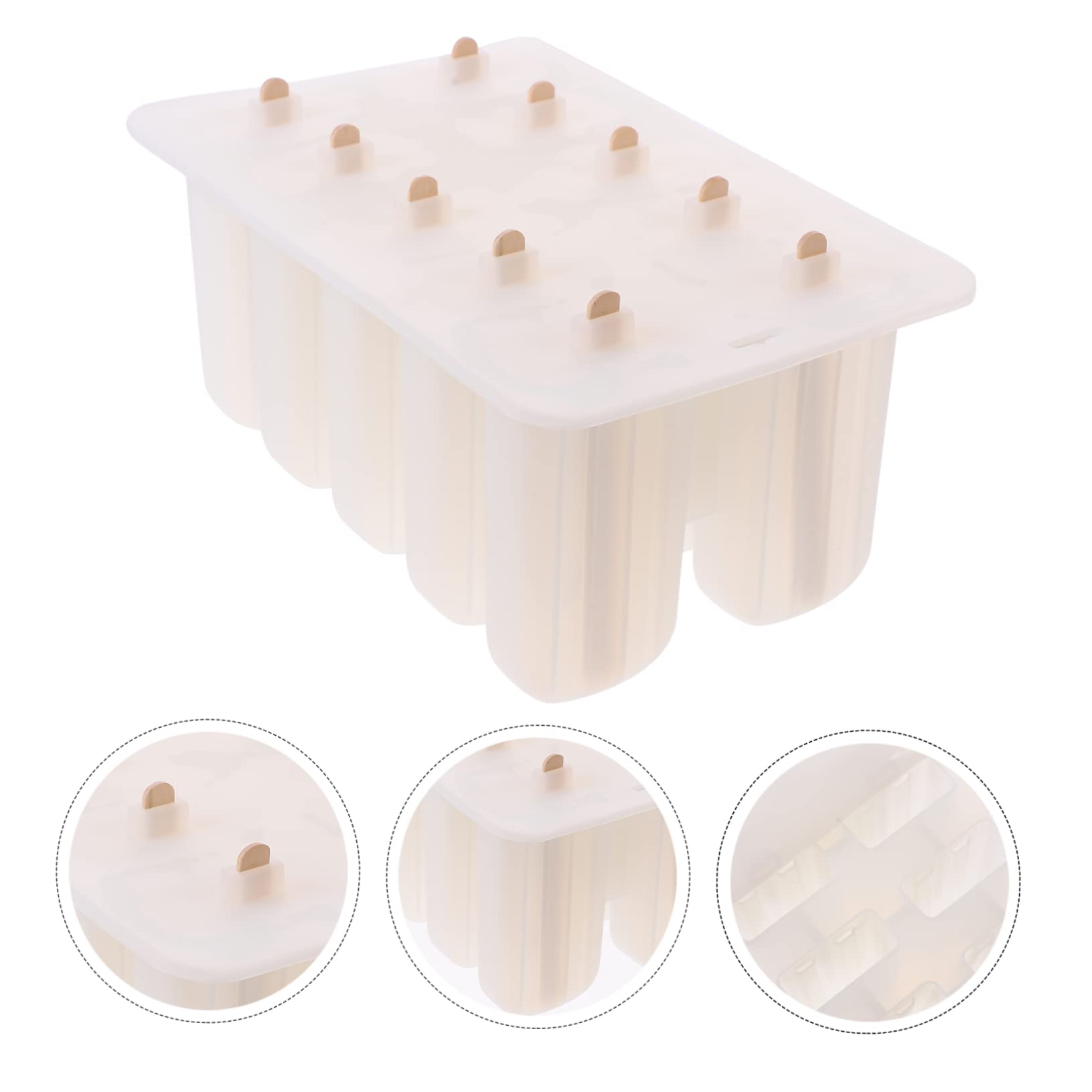 Moule à Glace Soi-Même, Silicone avec Bâtonnets Bois, Réutilisable