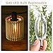 Arokart Rattan String Light Hanging Outdoor lamp,Solar Powered Decorative Light for Outside&Indoor,Natural Lantern 10 LED G40 Bulb Lights 20.5FT.Waterproof,Perfect for Patio,Yard.Deck