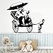 3D Banksy couple et garçon mur art autocollant mural autocollant mural étanche sticker mural chambre décoration créative à la maison A7 57x69 cm