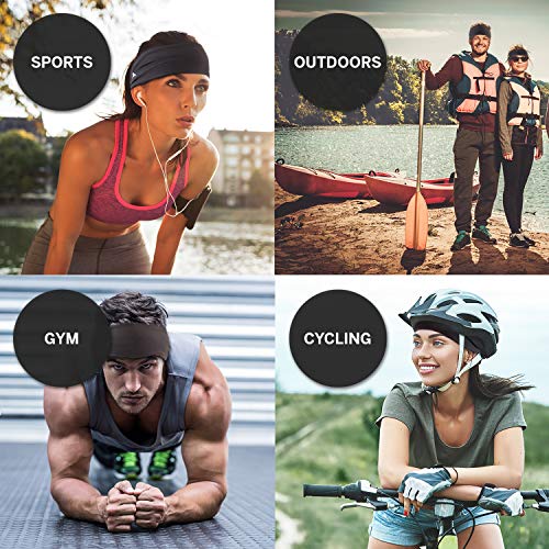 French Fitness Revolution Mens Headband - Guys Sweatband & Sports Headband for Running, Crossfit, Working Out and Dominating Your Competition - Performance Stretch & Moisture Wicking 6 Pack - Thumbnail 4
