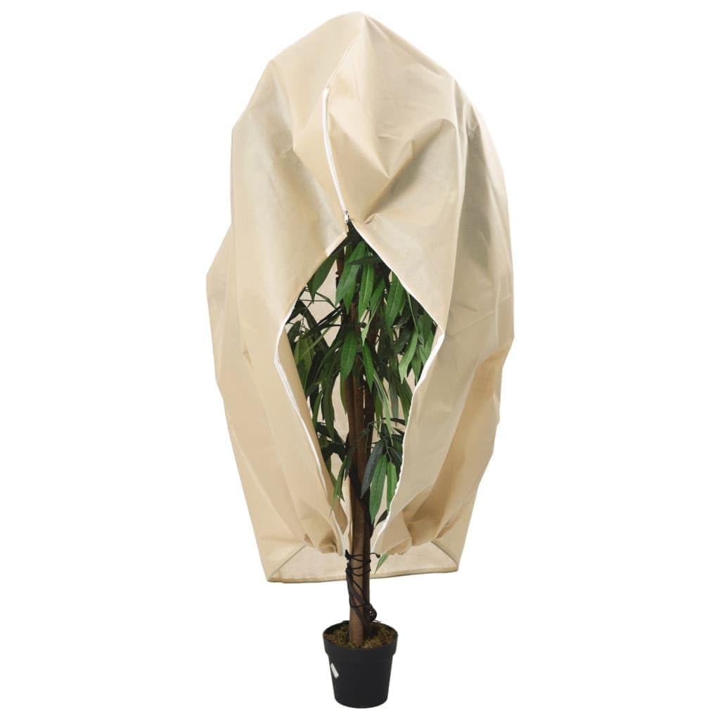 Tessuto non tessuto invernale con chiusura lampo, 10 pezzi, 70 g/m², 1,2 x 1,8 m, coulisse, per accessori per la cura del giardino, la cura del prato, l'irrigazione, l'aiuola e la terrazza in