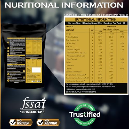Image of NAKPRO NUTRITION Gold Whey Protein Concentrate & Isolate 2kg Malai Kulfi flavour | 25.5g Protein, Trustified Certified
