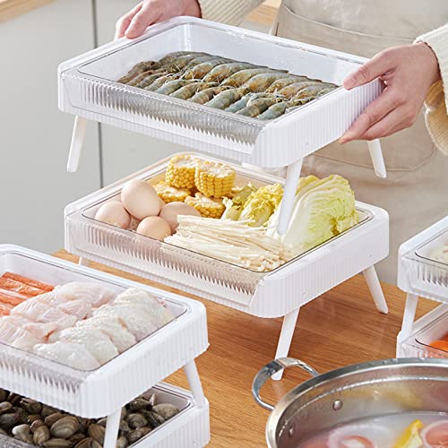 Bandeja para servir alimentos con drenaje para evitar encimeras mojadas 6