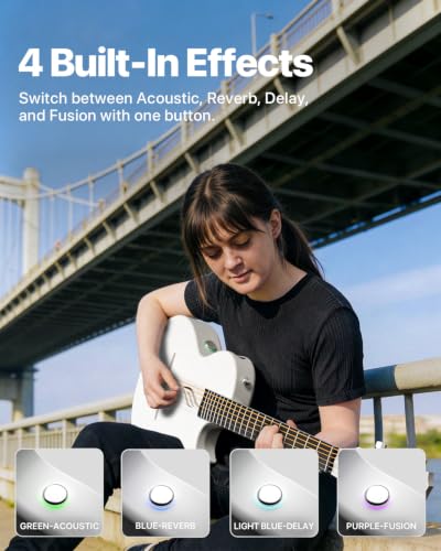 Image of Enya NOVA GO SP1 Carbon Fiber 35-Inch Smart Acoustic-Electric Travel Guitar | AcousticPlus Technology, Built-In Effects, USB Recording, Built-In Bluetooth Speaker, Beginner Kit with Gig Bag Included