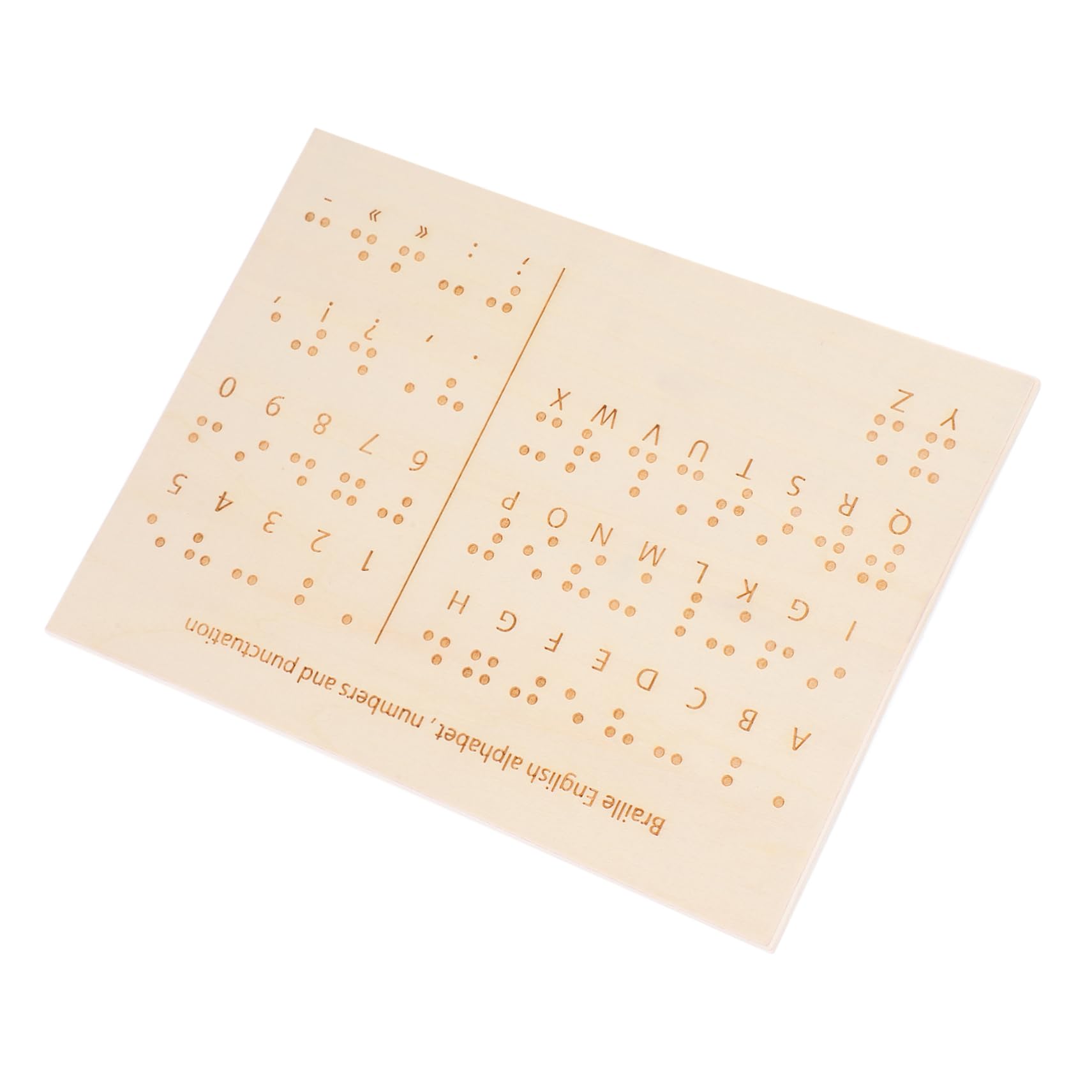 Tavola in Legno per Apprendimento Braille Design Leggero e Supporto alla Lettura Braille per Non Vedenti Uso Educativo