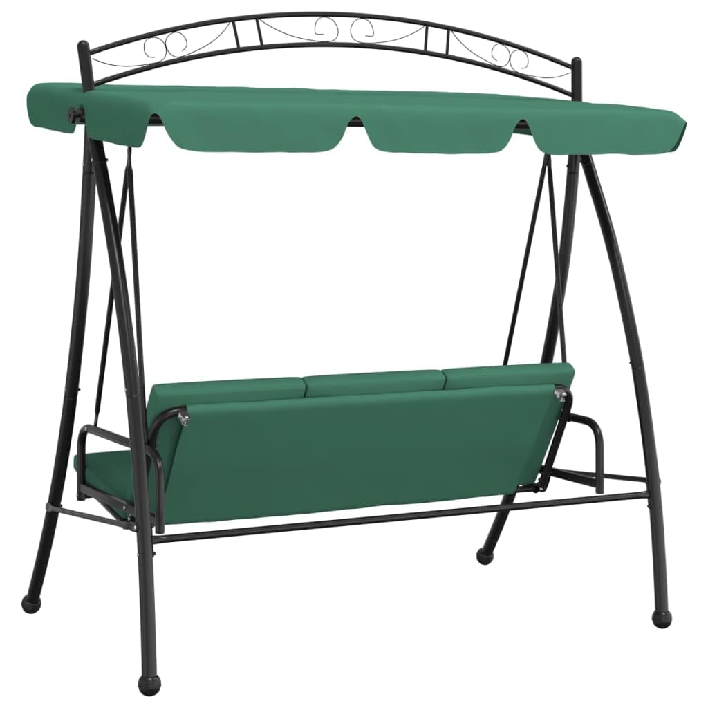Generic Panca a Dondolo Trasformabile da Esterno con Baldacchino, Letto Trasformabile per 2 Persone, per Patio, Giardino o Balcone (Verde)