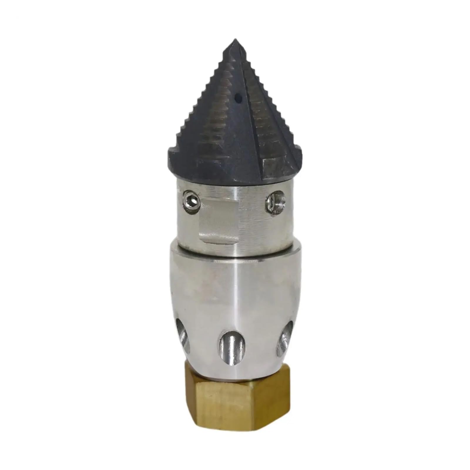 Ugello for getto d'acqua multifunzionale ed efficiente for la pulizia di tubi da giardino, for la disostruzione di fognature e finestre, idropulitrice(Black)