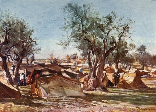 Cuadro de campamento beduino de John Fulleylove para un dormitorio elegante de 60x90cm