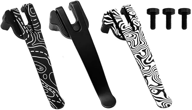 Stainless Steel Deep Carry Pocket Clip for Swiss Army 91mm Knives, Slim Metal Back Clip for Secure Belt or Pocket Attachment, for Easy Install EDC Accessory, Black Finish for Daily Outdoor UseRed