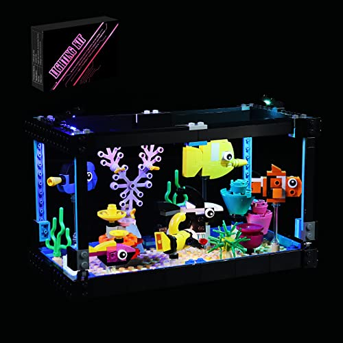 LED Lights for (Lego Creator Fish Tank 31122 Exclusive 3-in-1 Building Set), Third Party Lighting Kits Accessories for Lego Fans Compatible with Lego 31122 Aquarium (Lights Only, No Lego Set)