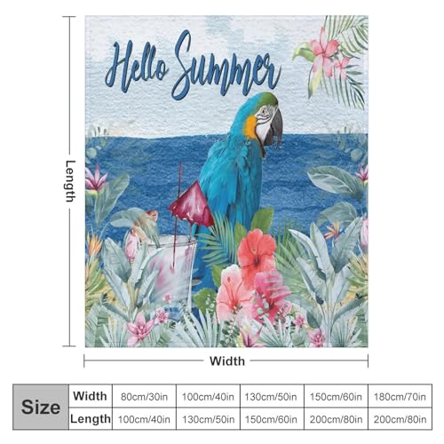 Couverture polaire Hello Summer grand format plaid lit canapé - 3