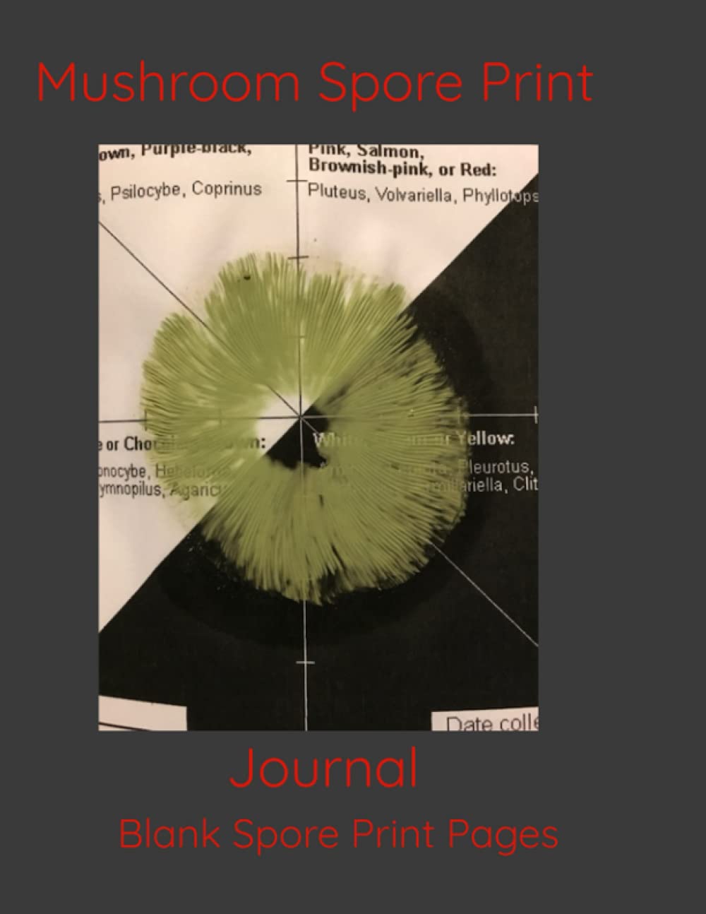 Mushroom Spore Print Journal: Blank Mushroom Spore Print Paper