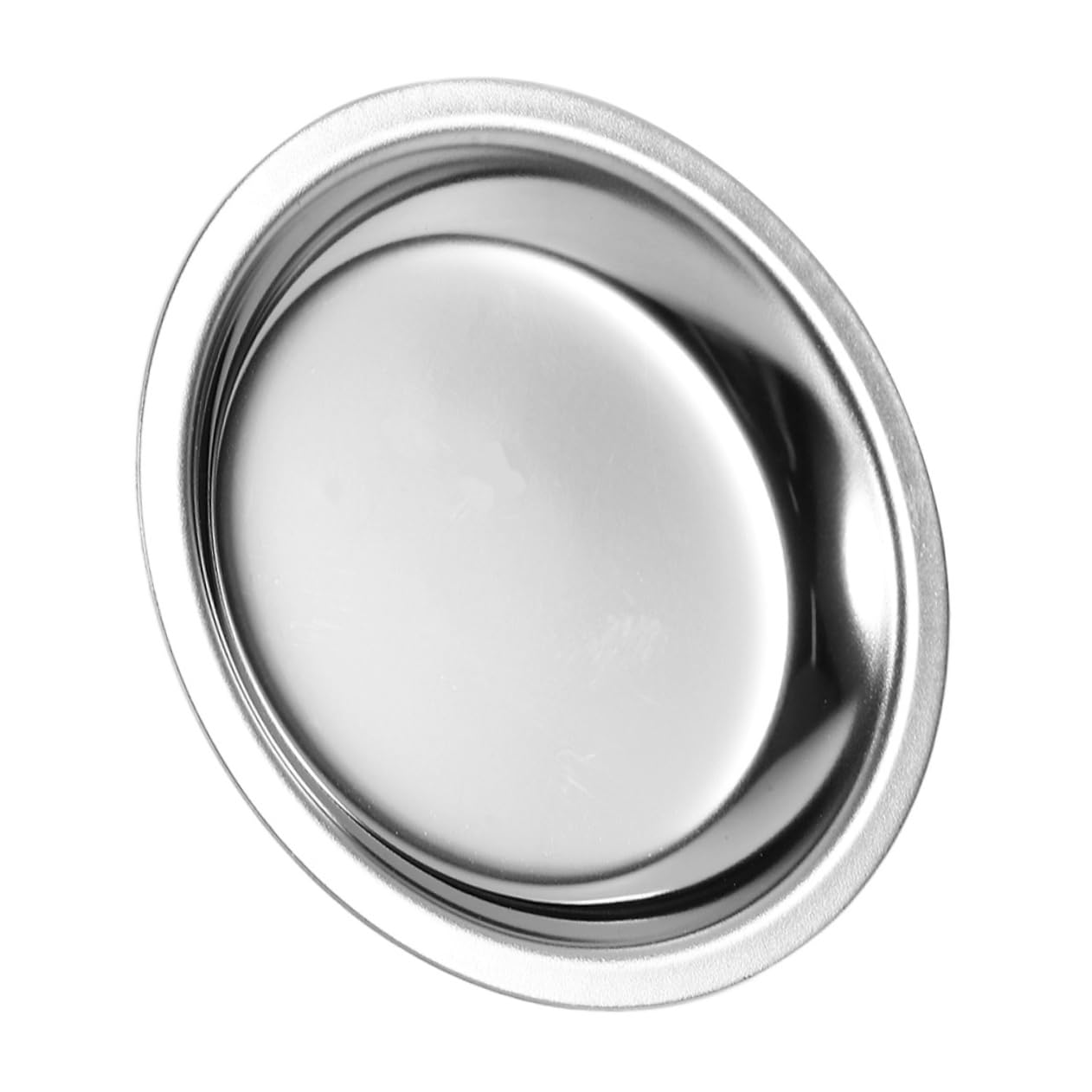 Veemoon Stainless Steel Tea Bag Holder Round Tea Cup Saucer Metal Storage Tray Lightweight Design for Kitchen and Table Use