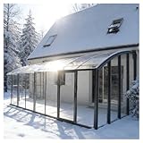 Láminas de Policarbonato Transparente 1 Mm Grosor Impermeables Cubiertas Lámina PC Transparente para Lluvia, Nieve, Invernaderos, Cobertizos, Fácil Limpiar(1.56x5m/5.12x16.4ft)