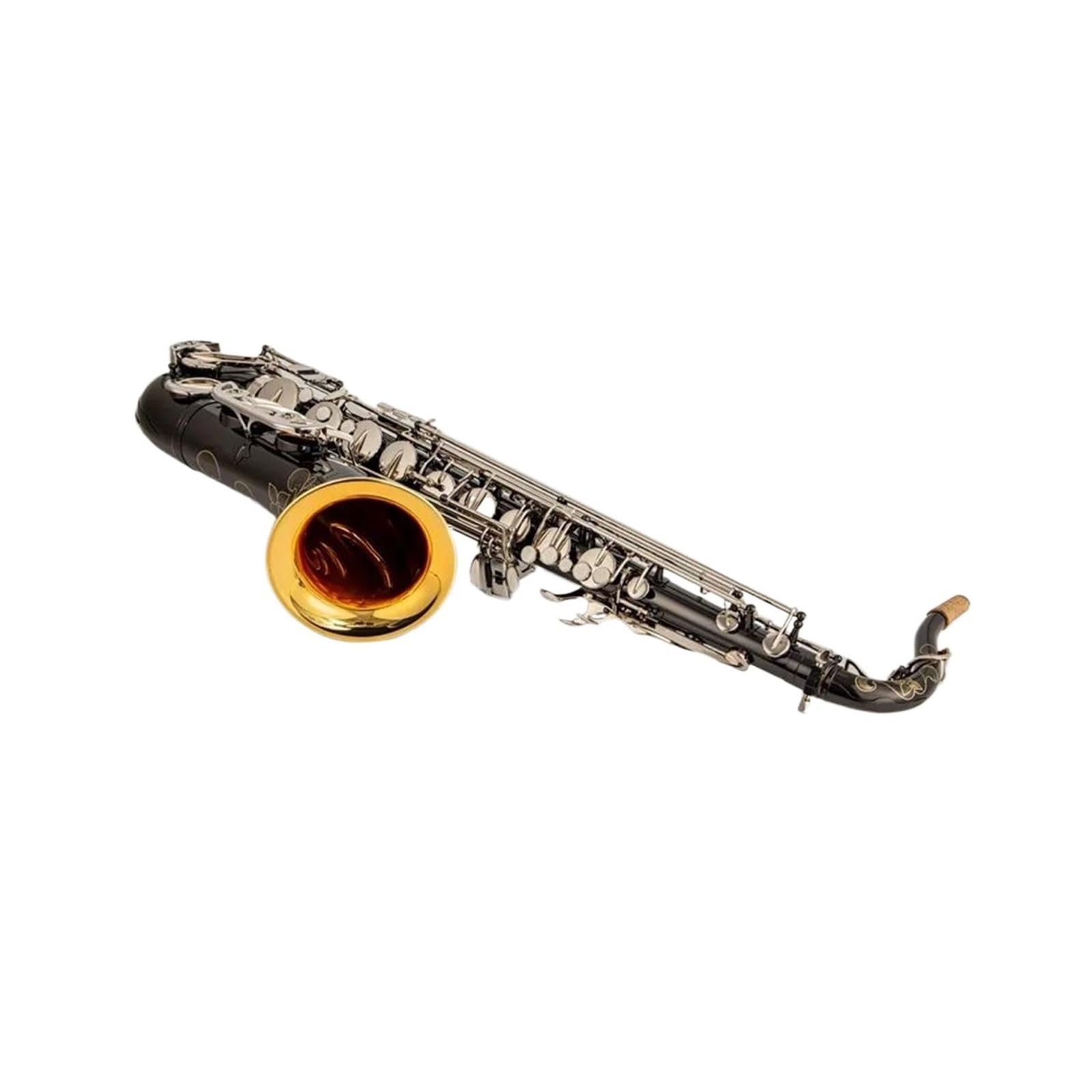 Professionale Sassofono Strumenti Musicali Sassofono Tenore BB Tone Black Nickel Silver Key Sax con Custodia Bocchino (Color : 03)